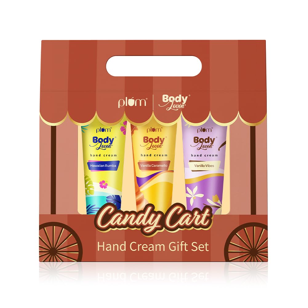 Сливовый Набор Подарочный Набор Кремов для Рук BodyLovin' Candy Cart | Набор из 3 Кремов для Рук | По 30 г Каждый