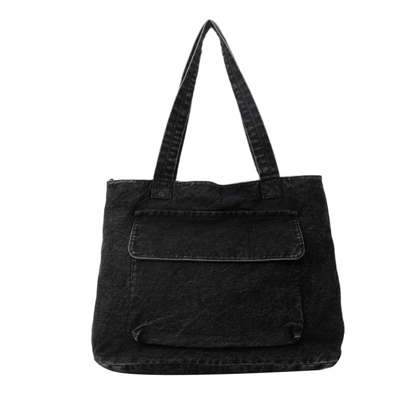 Denim Bag Large Capacity Shoulder Bag Commuter Tote Bag Women's Underarm Bag