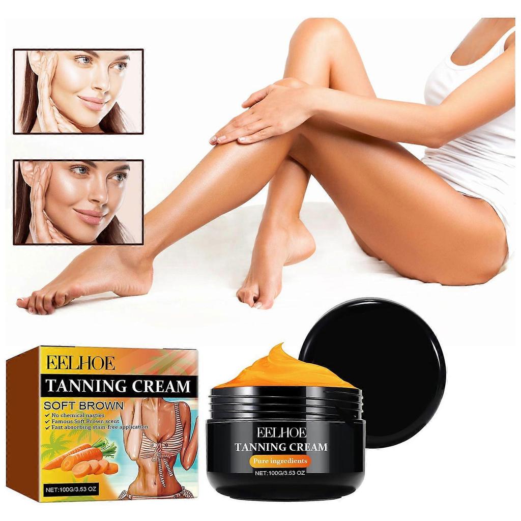 Eelhoe Tanning Cream For Outdoor Beach Sunbathing Helps To Achieve A Tan Of Wheat And Bronze Skin, Moisturizes And Tanns The Skin