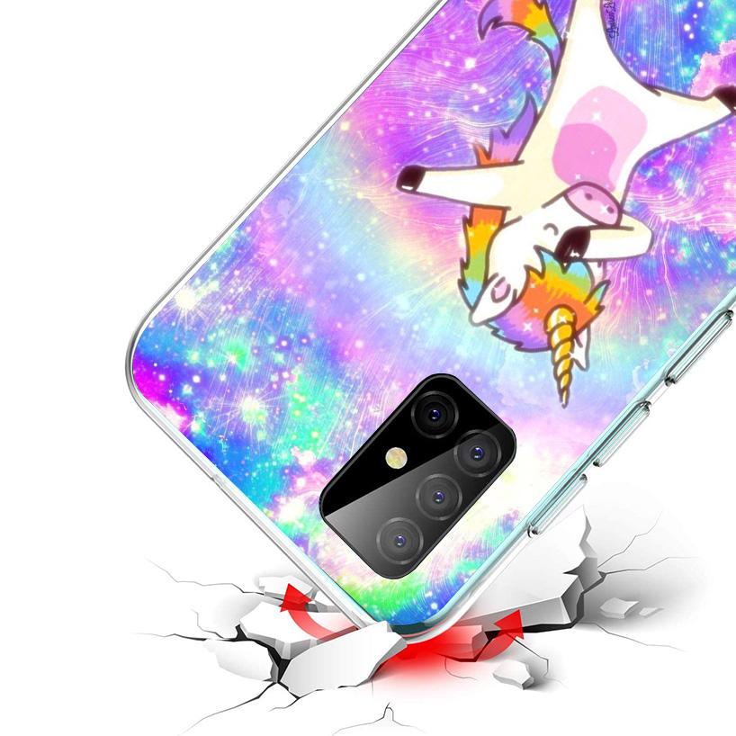 Pink Unicorn Rainbow Phone Case For Samsung Galaxy A52 A32 A22 A12 A51 A31 A50S A30S A20S A10S Note 20 Ultra 10 Plus S10 A72 A71
