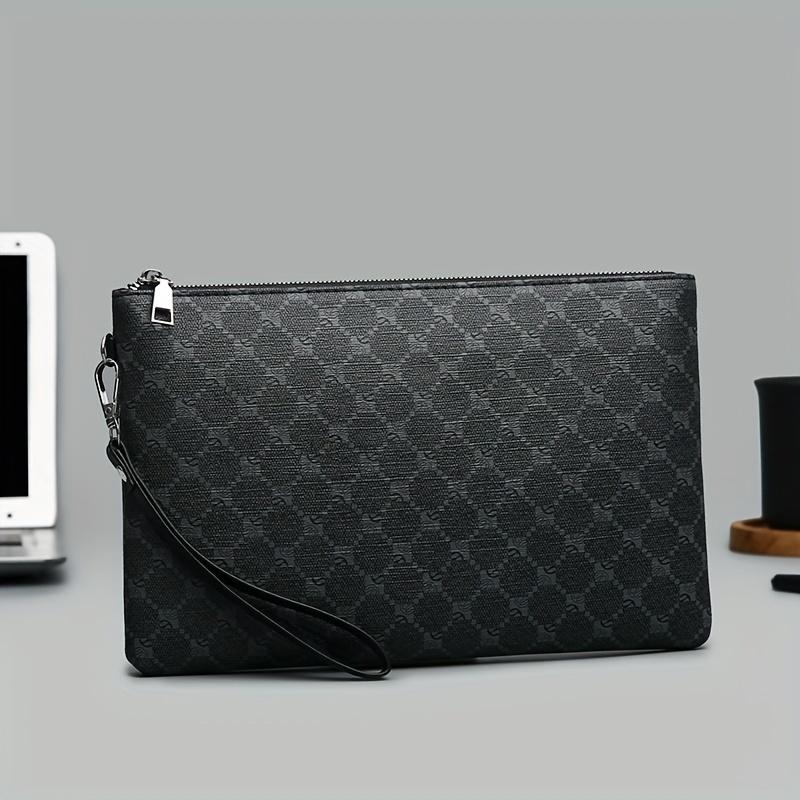 Сумка-конверт в клетку, Мужская модная сумка, Повседневная наручная сумка для телефона, Клатч с несколькими отделениями для карт