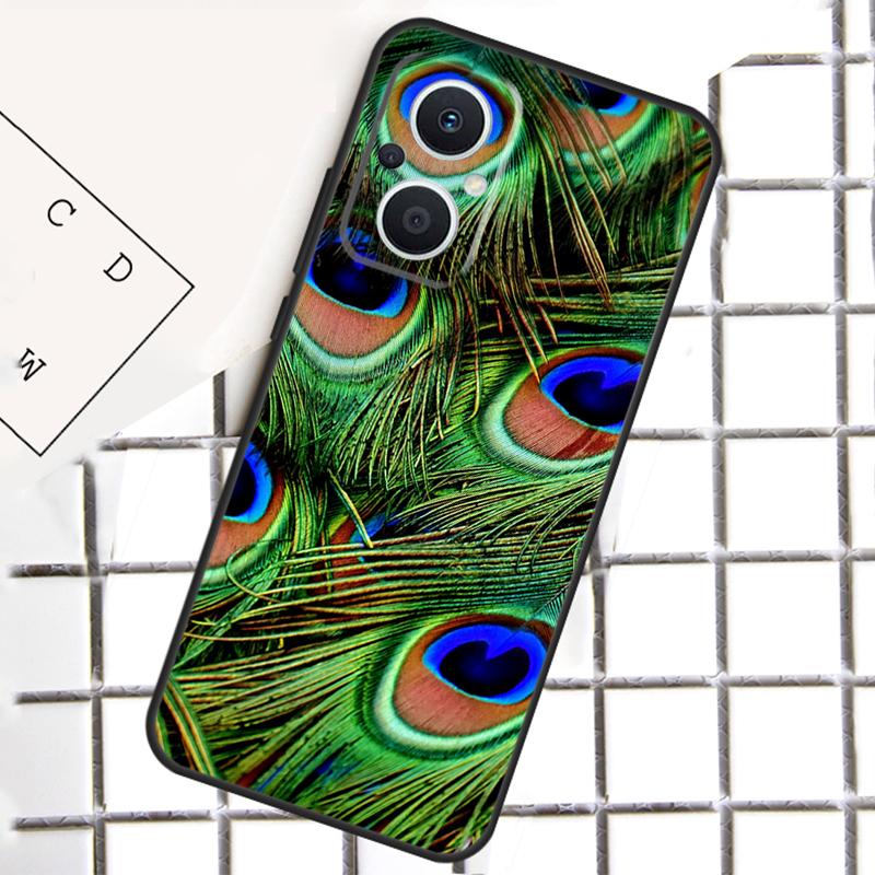 Peacock Feathers For OPPO Reno 13 14 12 11 10 Pro 11F 12F 13F 14F 7 8 Lite 8T OPPO Find X5 X6 X8 X9 Pro Case