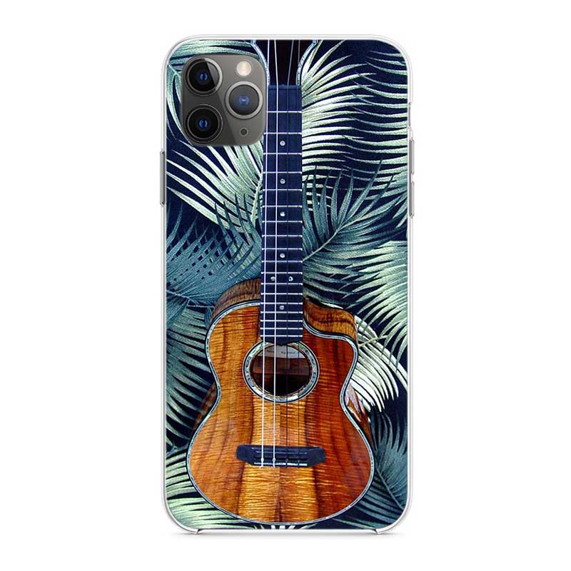 Гитара Музыка Мягкие чехлы для мобильных телефонов для IPhone X XS MAX SE 2020 XR 11 11Pro 12 Mini Shell 8 7 6 6S Plus Прозрачный чехол из ТПУ