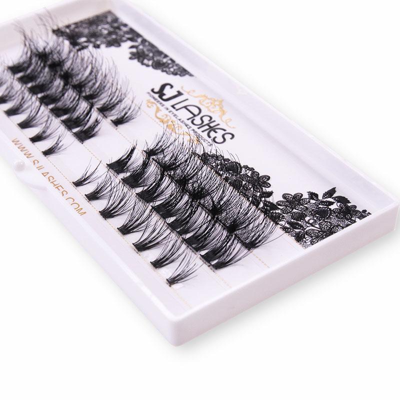 Natural Wispy Pre-Mapped Cluster Lashes Eyelash Clusters with Pre-Arranged Design for Fast Application