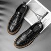 Повседневная кожаная обувь мужская осенняя деловая рабочая модная обувь Brock Martin мужская обувь британский стиль универсальные низкие кеды