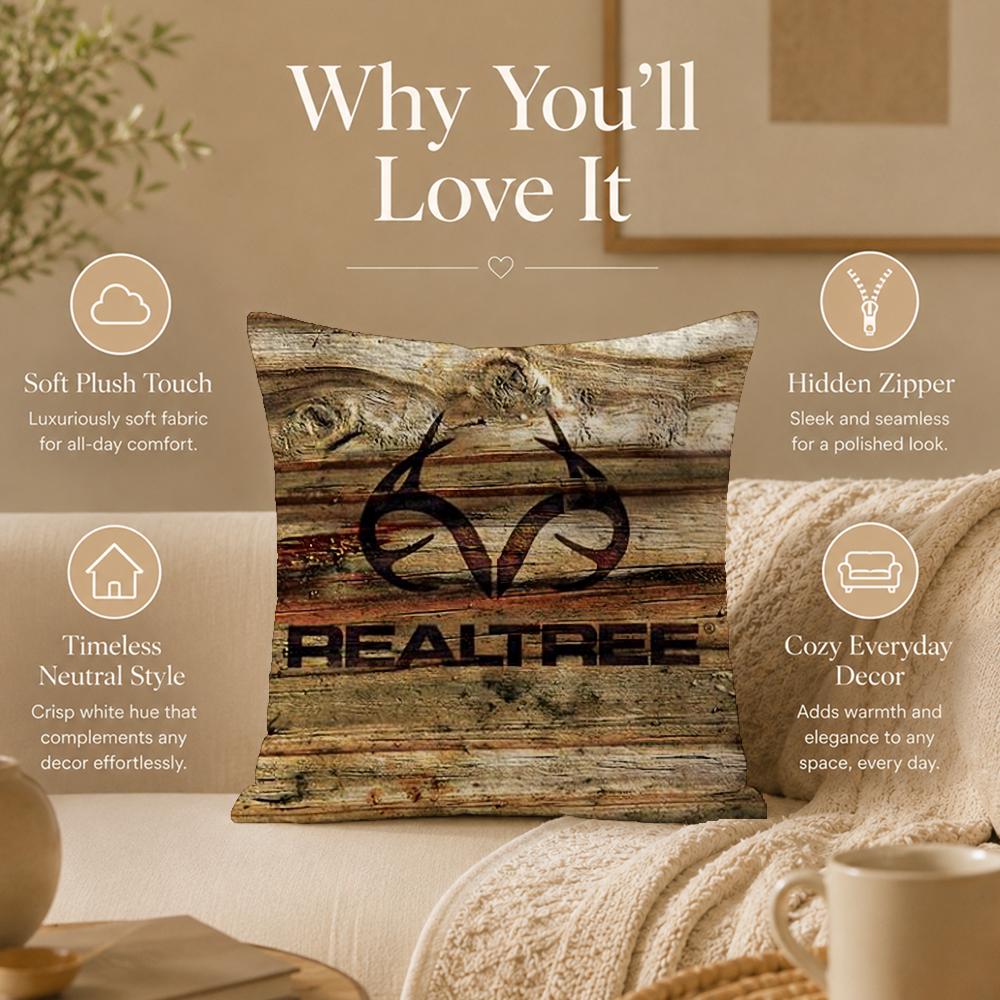 Чехол для подушки с рисунком R-RealtreeS, двусторонний, с принтом, гипоаллергенный, защита от пылевых клещей