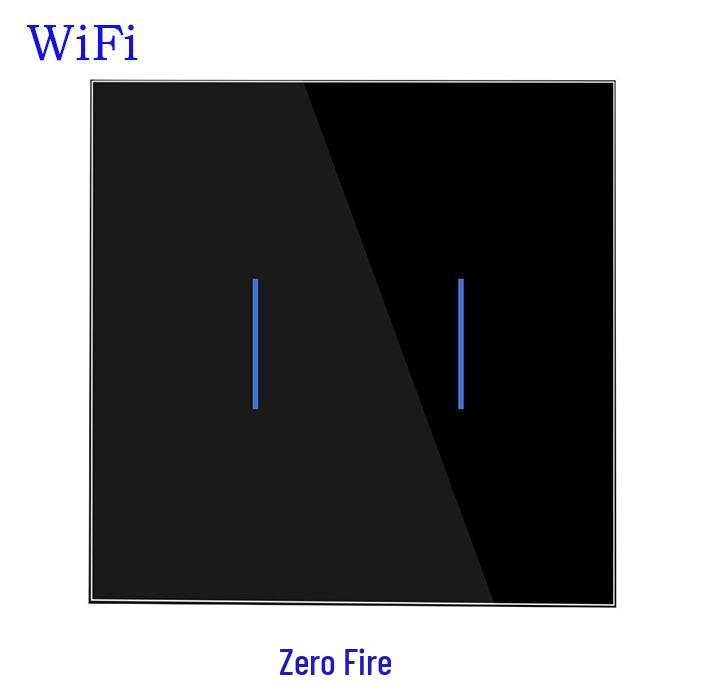 Умный настенный переключатель WiFi для ЕС с голосовым управлением Alexa и Google, сенсорное и двойное управление