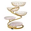 5 Tier Fruit Basket Bowl Fruits Stand Holder Organizer Storage Baskets Metal Wire