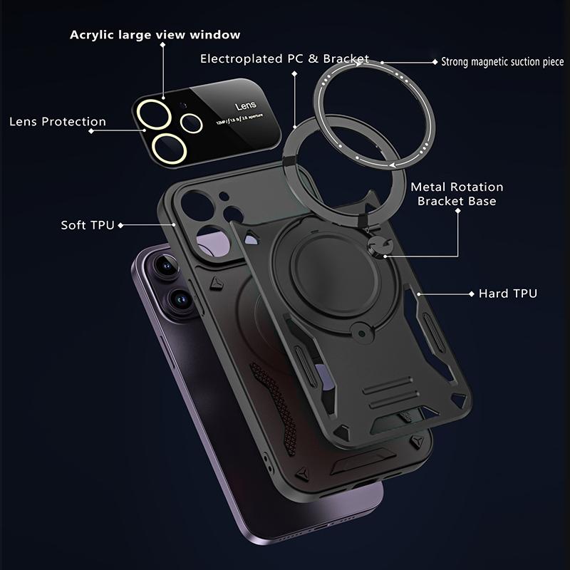 Для iphone 11 Матовый чехол Armor Для iphone 11 Pro Max Чехол Кольцо Магнитная подставка Держатель Противоударный чехол Coque Fundas 11 Pro Чехлы