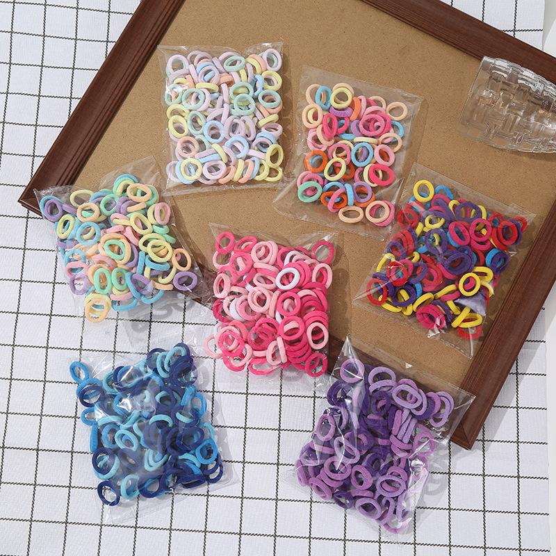 Baby's Floral Kids' Hair Tie Nylon High Elastic Natural Seamless Thumb Ring 50pcs/bag
