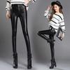 Осень-зима женские кожаные брюки эластичные блестящие брюки тонкие женские кожаные брюки-карандаш женские Pantalon Femme размера плюс