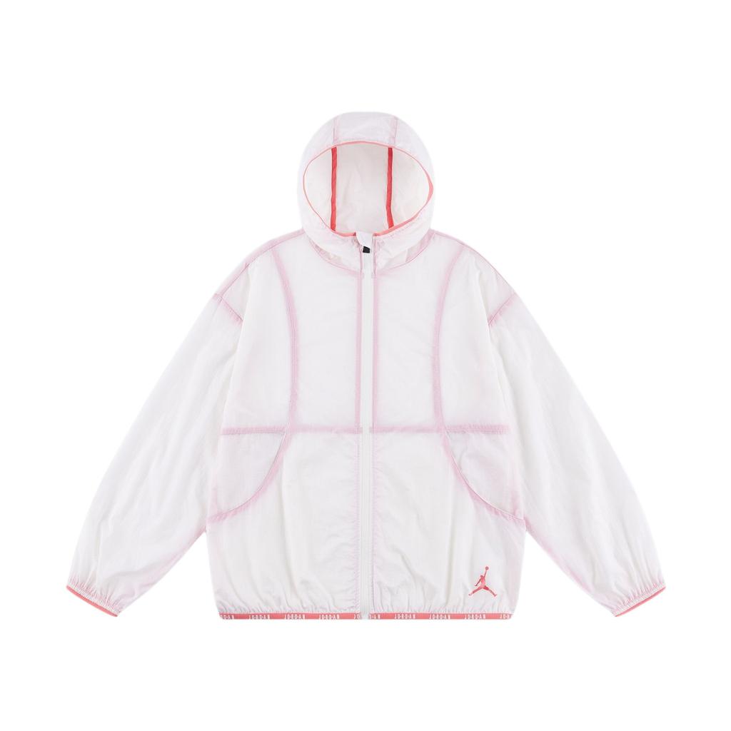 Jordan Куртка Легкая Тканая Удобная Простая Длинный Рукав Детские куртки Белая II3556-100