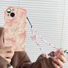 Розовый Бант Узор Бабочки Силиконовый Чехол Для Телефона Для IPhone 17 Air 16 15 12 11 Pro Max Plus 13 Mini 16E Цветочный Шарм Цепочка Обложка