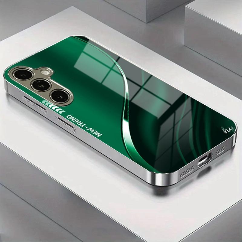 New Dark green texture Exquisite PhoneCase for Samsung Galaxy S26 S25 S24 S23 S22 S21 FE Ultra Plus Men women Built-in glass