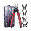 5 In 1 Plier Tool Set, Combination Interchangeable Pliers Kit With Cable Cutters, Wire Stripper