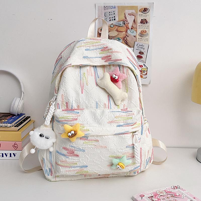 Schoolbag1011 High value backpack Small fresh bag Junior high school student backpack College style Large capacity class schoolbag Women's bag