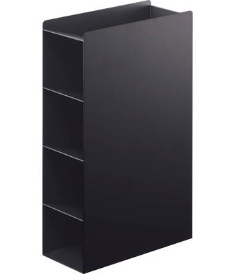 Подставка для обёртки Yamazaki Jitsugyo, 4-х ярусная, черная, прибл.. Ш8xГ18xВ29,5 см, держатель для башенной упаковки, тонкий дизайн, легко вставлять и вынимать 4996