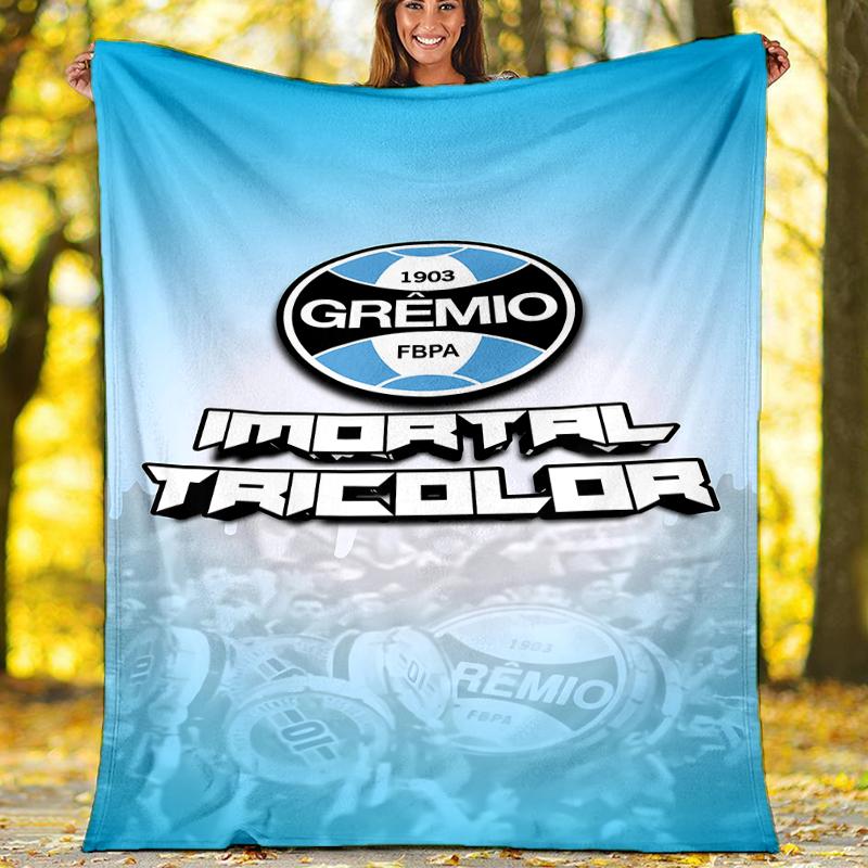 Grêmio logo printed blanket—lightweight,soft,warm;versatile blanket all seasons—perfect as &air-conditioning throw,nap blanket