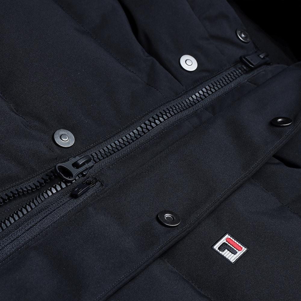 Fila Наследие Теплая Удобная Повседневная Универсальная Пуховая Куртка Средней Длины Мужская Верхняя Одежда Легендарный Синий F11M548904FNV