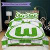VfL Wolfsburg Pattern Bedding uilt Set uilt Cover Pillowcase Home Decoration Birthday Gift (1 * duvet cover + 2 * pillowcase  without core)101