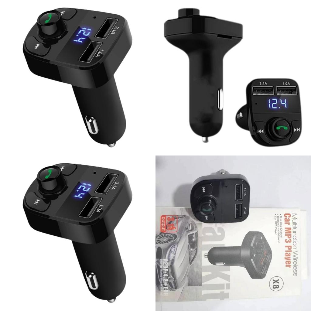 Автомобильный Bluetooth-приемник Зарядное устройство Без потерь Качество звука FM-передатчик Вставка карты Автомобильный MP3-плеер Bluetooth