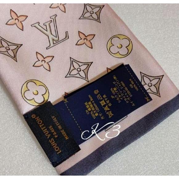 Б/у ШЕЛКОВЫЙ БАНДО/ШАРФ LOUIS VUITTON Vivienne and Beyond