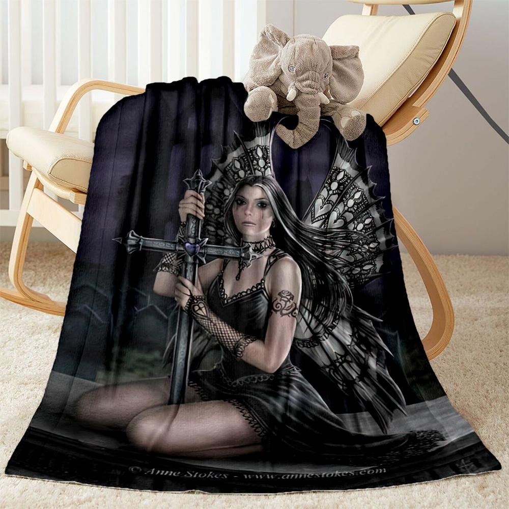 Gothic Style Blanket Soft & Cozy Suitable for Office Picnics Livingroom Four Seasons Universal Stylish Decor Perfect Gift for Relatives and Friends