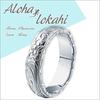Кольцо Aloha Lokahi Гавайские украшения, Хирургическая нержавеющая сталь, Двойной вырез-завиток, Плюмерия, Хону, Нержавеющая сталь серебристая, Размер 7