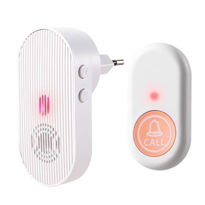 Elderly Wireless Doorbell with Long-Range, Loud Volume, One-Button Call