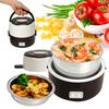 Portable Electric Rice Cooker Mini Stainless Steel 2 Layers Steamer Meal Thermal Heating Lunch Box Food Steamer New