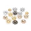 100pcs/lot Silve Gold Rhodium Bulk Flowers Beads Caps for Jewelry Making Findings Supplies