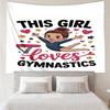 gymnastics Print Tapestry, Backdrop, Easy Setup, Ideal for Bedroom, Office & Living Room, with Aesthetic Wall Hanging Decor.
