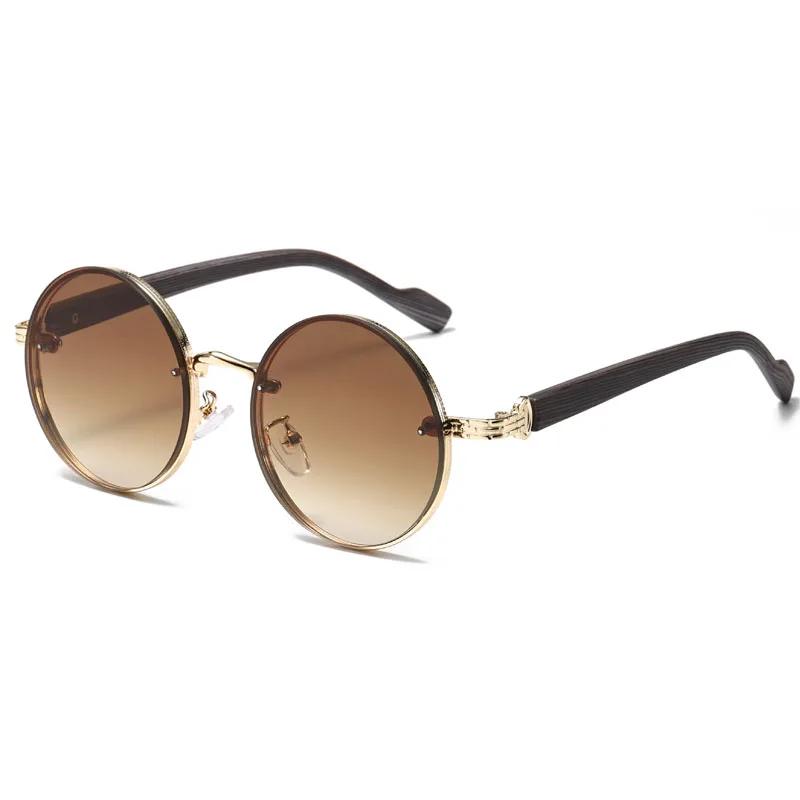 Мужские Классические Металлические Солнцезащитные Очки Модные Трендовые Uv400 Защита Глаз Солнцезащитные Очки Женские Унисекс Ретро Винтаж Панк Очки Тени