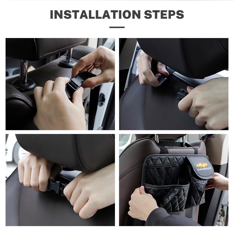 Hanging Car Seat Back Storage Bag Water Cup Tissue Organizer Box For Chevrolet Z71 Aveo Impala Lacetti Malibu Sail SS Cruze SS