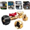 Propane Refill Elbow Adapter with Tank Gauge 1 LB Tanks 90-Degree Elbow Gas Refill Connector Tool-Free QCC1 Propane Filling Adapter with Valve