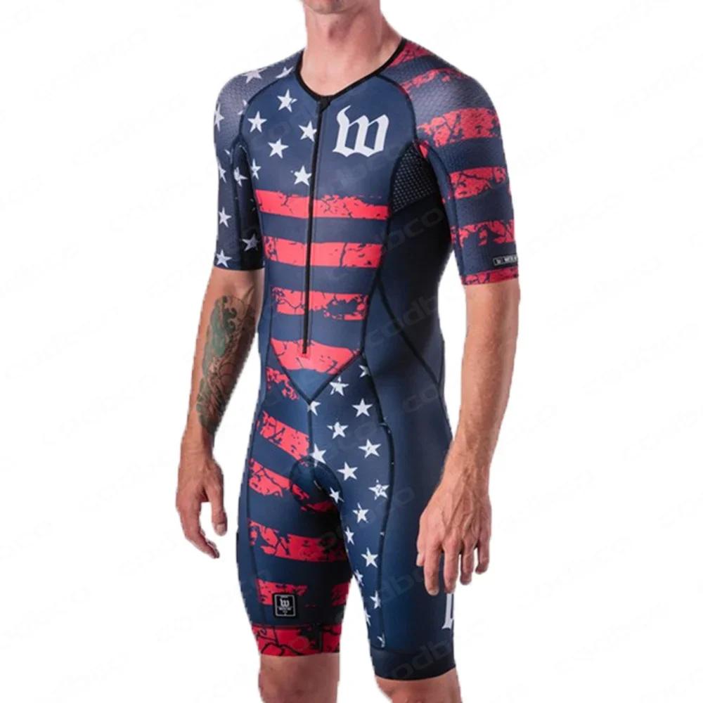 Wattie Ink Mens Triathlon Suit Bike Kit Cycling Jersey Mtb Skinsuit Speed Suit Jumpsuit Tights Suit Bodysuit Ropa Ciclismo