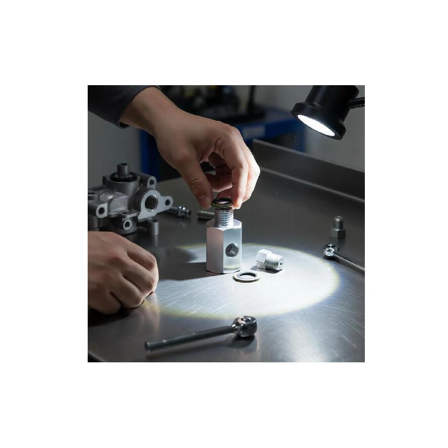 Oil Pressure Gauge Fitting Easy Installation Oil Pressure Sensor Adapter Aluminum Quick Connector Leaksecure Connection