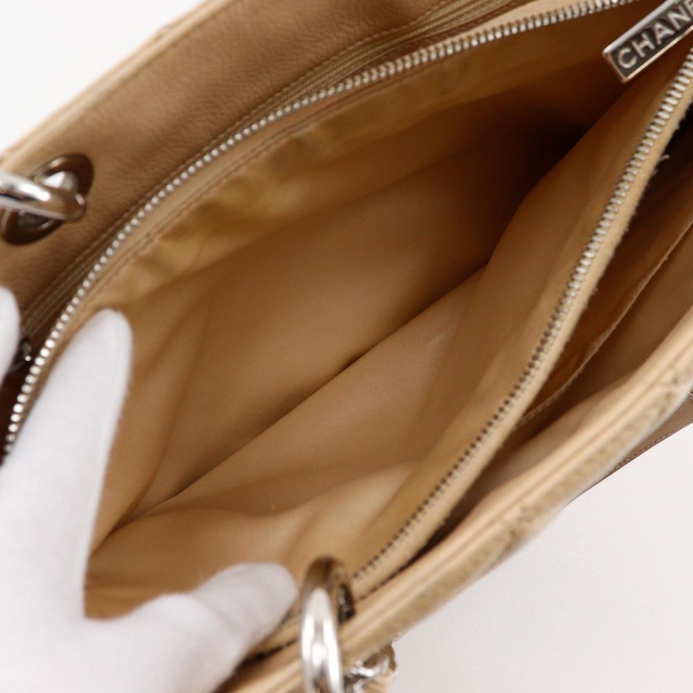 CHANEL Grand shopping tote Tote Bag A50995 GST Matelasse Chain Tote beige Caviar skin Women Used