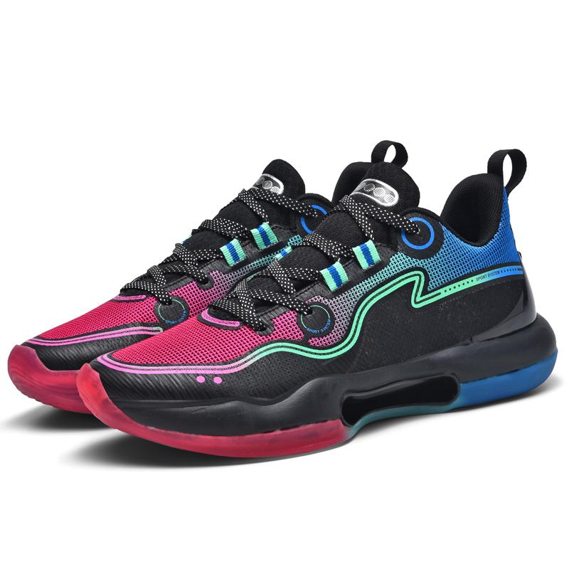 Actual Combat Basketball Shoes Male Wear-resistant Shock Absorption Low Help Students Rebound Professional Sports Shoes