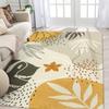 Boho Washable Living Room Rugs Soft Kids Room Rug Low-Plie Botanical Print Capet for Kitchen Entryway Dining Room Home Decor Rug