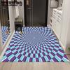 3D Entrance Carpet Visual Trap Vortex Carpet Living Room Bedroom Decoration Carpet