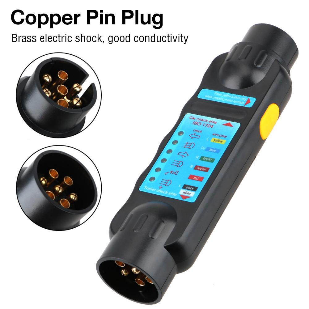 12 В 7/13-контактный автомобильный тестер буксировочных огней, диагностические инструменты для прицепа, буксировка каравана, фаркоп, аксессуары для проверки проводки