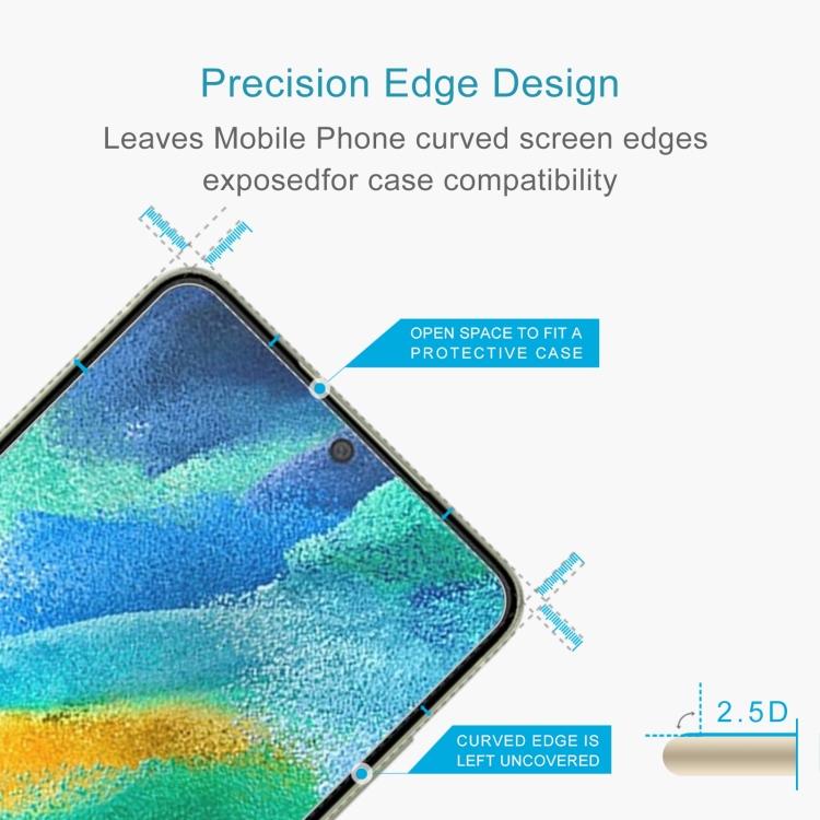 Для Samsung Galaxy S21 FE 5G 0,26 мм 9H 2,5D Закаленное Стекло Пленка, Разблокировка по Отпечатку Пальца Не Поддерживается
