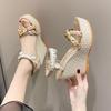 Summer Sandals Women's Wedges Open Toe Elastic High Heels All Match Fairy Sandals