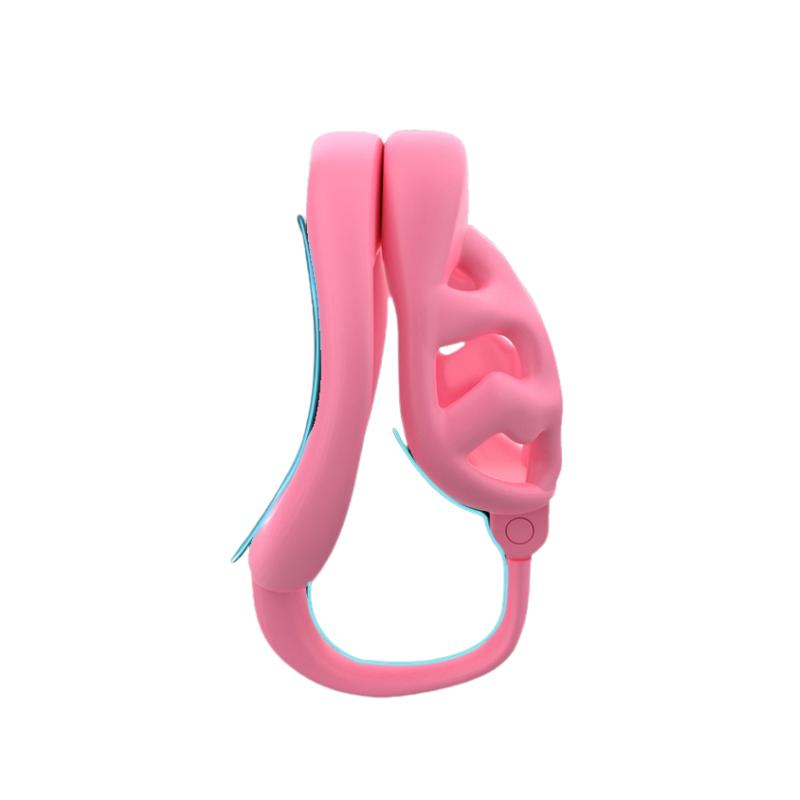 Adjustable Breathable Men's Chastity Cage with 3 Rings Hook Lock Discreet Black/Pink Lock Intimate Control Penis Toy - 25 Styles