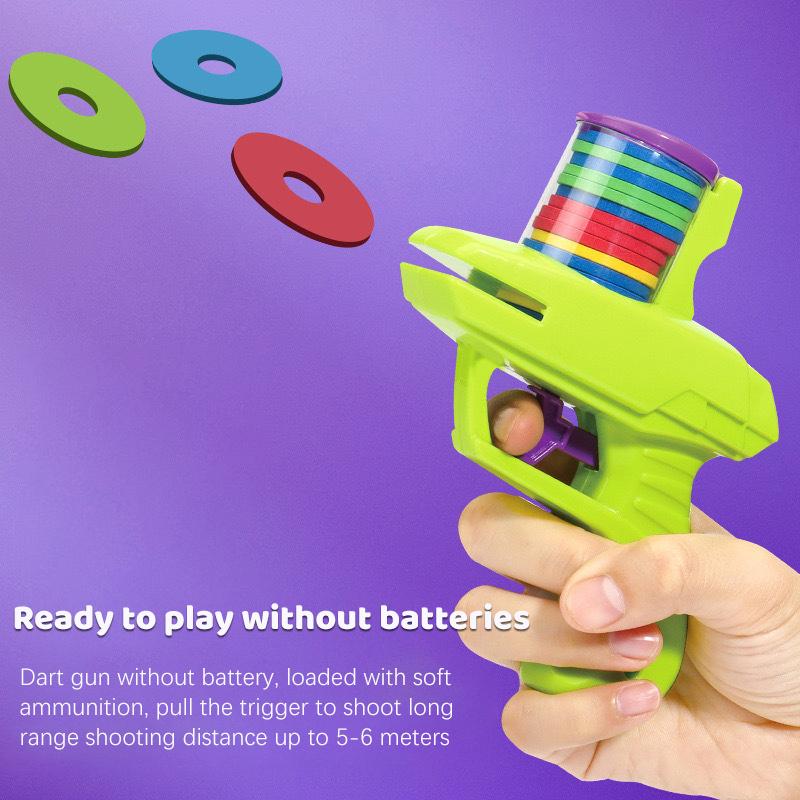 Children Carrot Saucer Gun Flying Saucer Guns Kids Fun Toys EVA Soft Bullets Toy Gun Pistol Toy Kids Outdoor Battle Sport Toys