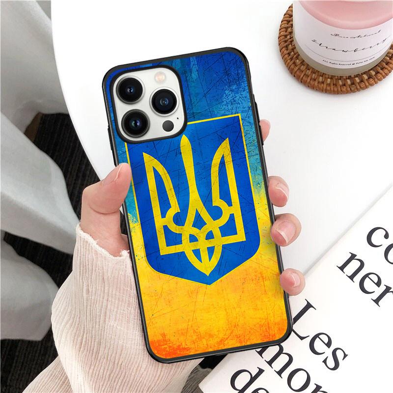 Phone Case For Iphone 14 13 12 11 Pro Max XS XR X 8 7 Plus SE Mobile Phone Cases Ukraine Flag Peace Funda Cell