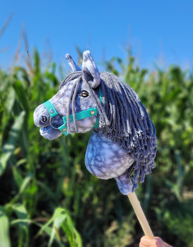 Hobby Horse Medium Premium Stick Horse Dapple Gray with Gray Mane A4