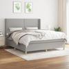 3131929 vidaXL Divan Bed with Mattress Light Grey 180x200cm Fabric
