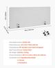 Desk Divider Privacy Panel, 1524 x 610 mm Clamp-on Office Desk Partition, PET Cubicle Partition Panel, Workstation Privacy Divider with 2 C-Type